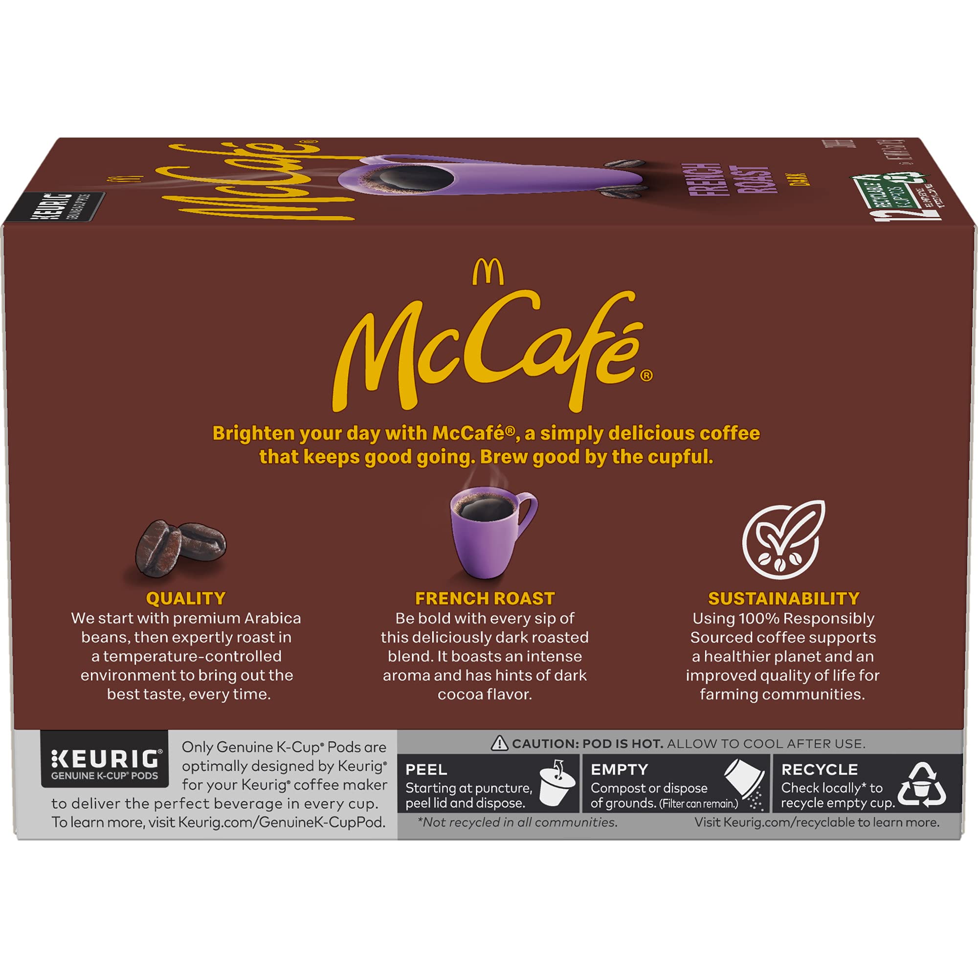 McCafe brewed cup with crema detail showing full-bodied flavor