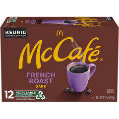 McCafe K-Cup top view displaying sealed single-serve freshness
