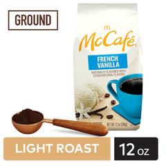 McCafe ground coffee heap showing texture and aroma for easy brewing