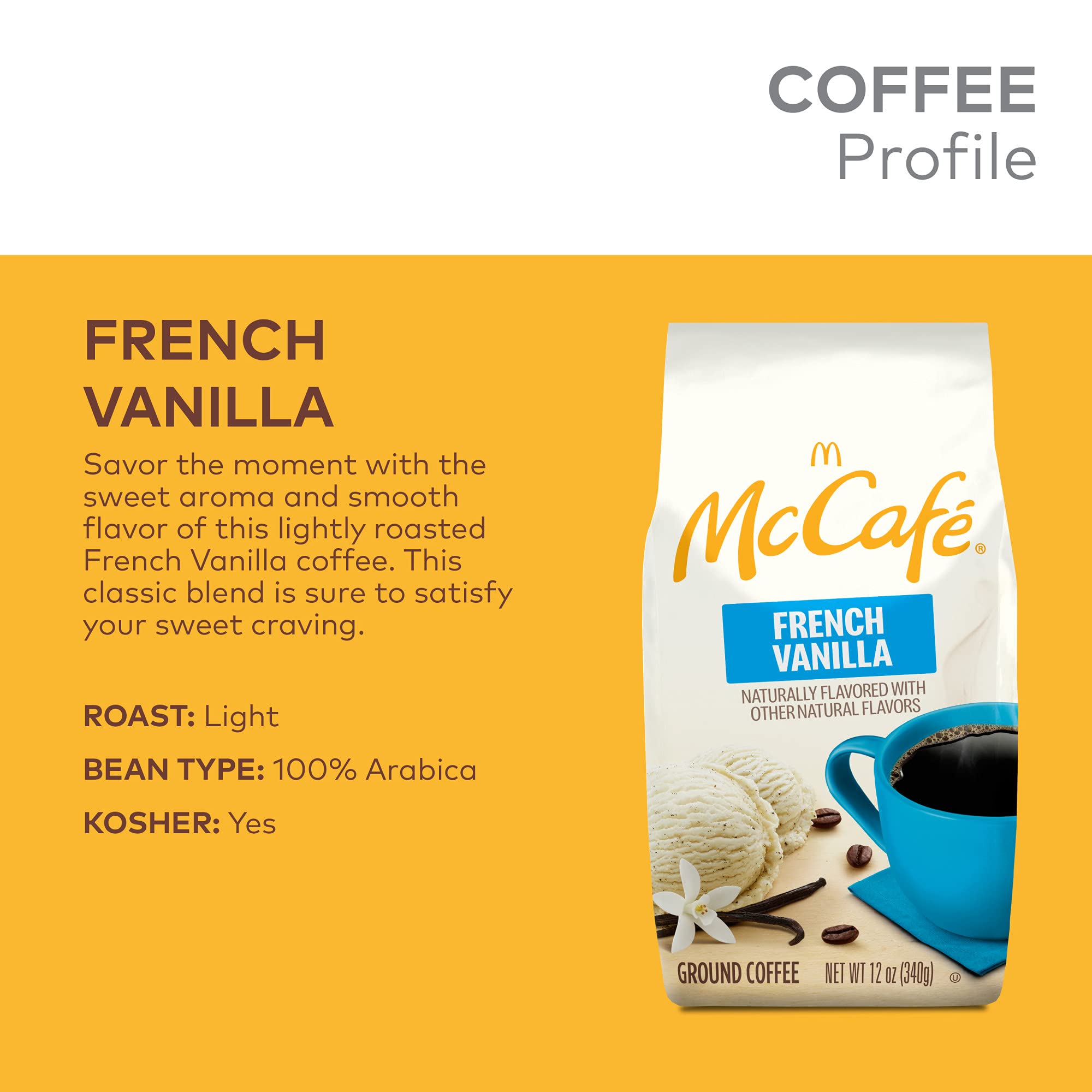 McCafe spoon with measured grounds demonstrating simple scoop ratios