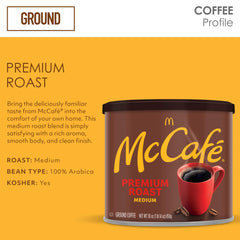 Close up of McCafé ground coffee texture highlighting consistent grind