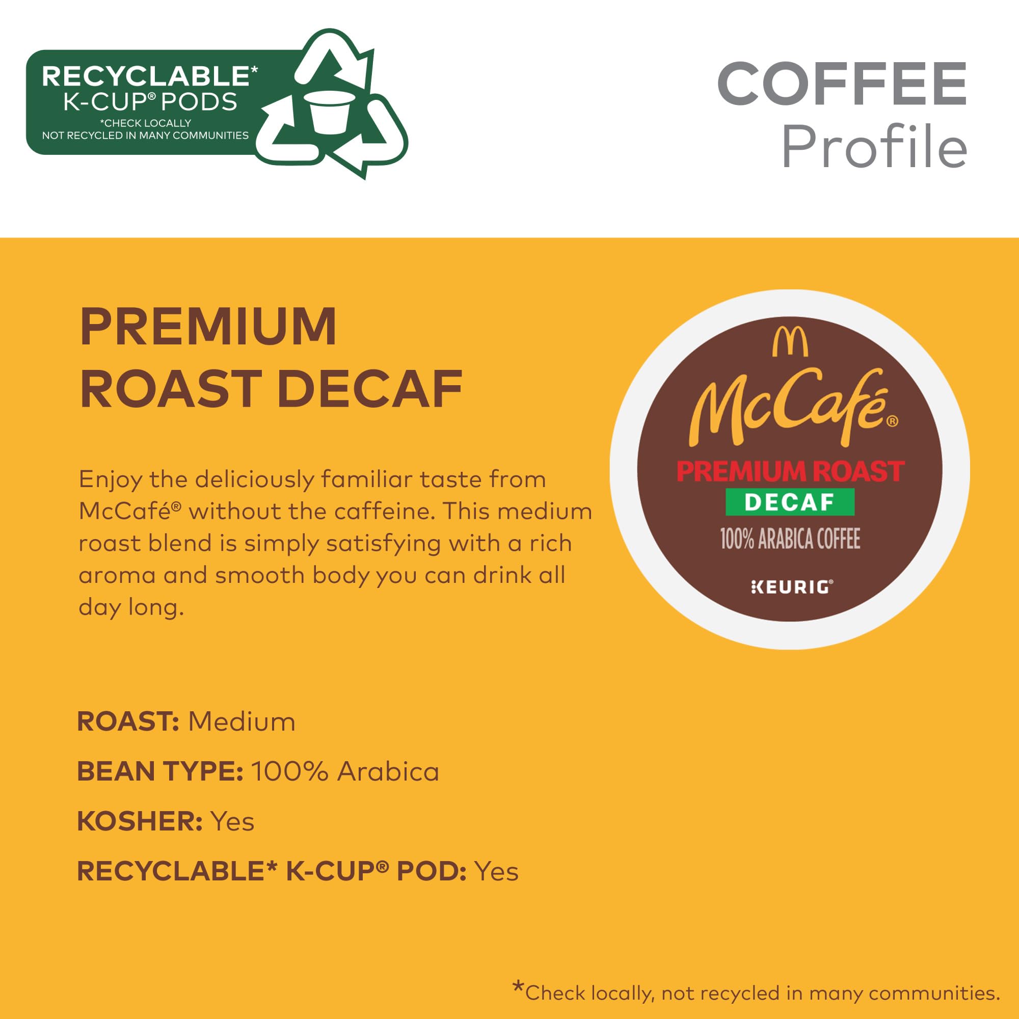 Close-up of McCafe ground Arabica coffee showing smooth texture