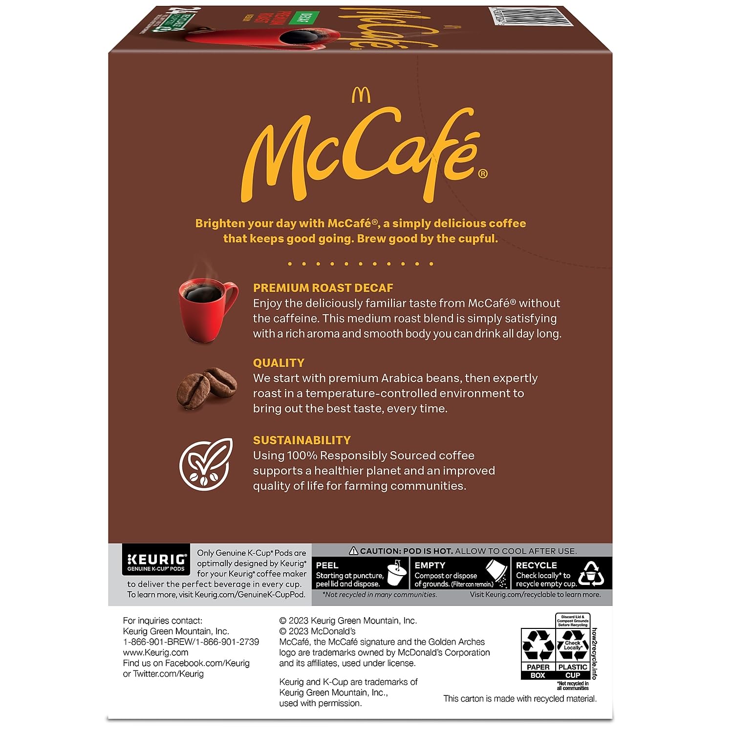 Close-up of McCafe ground Arabica texture showing rich roast character