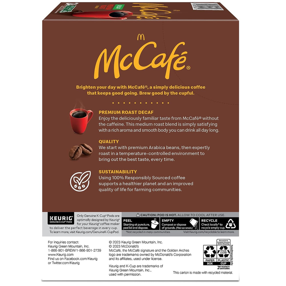 Close-up of McCafe ground Arabica texture showing rich roast character