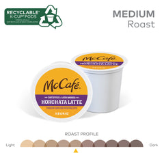McCafé K-Cup inserted in Keurig machine ready to brew a quick flavored latte