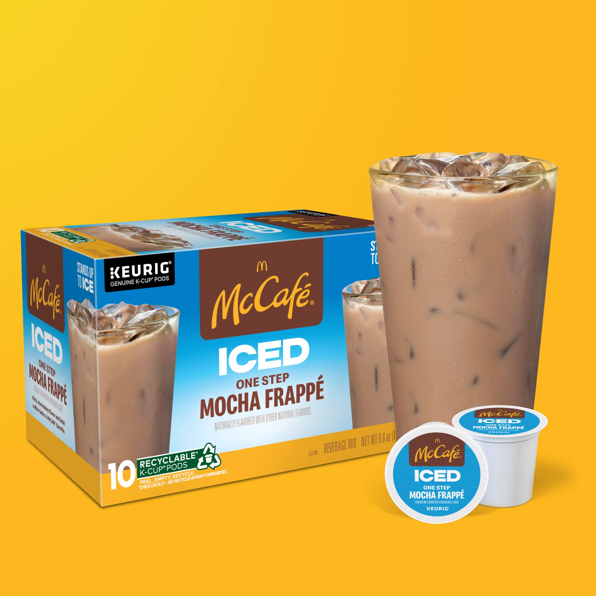 McCafé retail box stored on pantry shelf for organized long-term supply