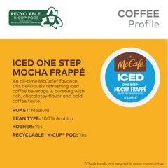 McCafé pod opened to show contents and ready-to-brew mix for consistent flavor