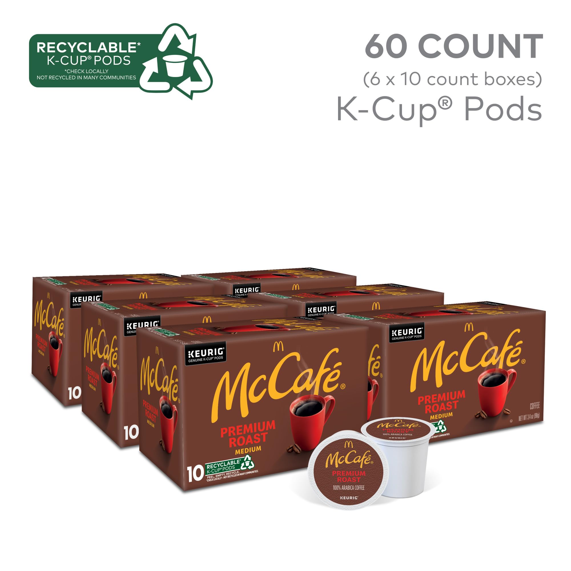McCafé K-Cup close-up top view highlighting fit and easy single-serve brewing
