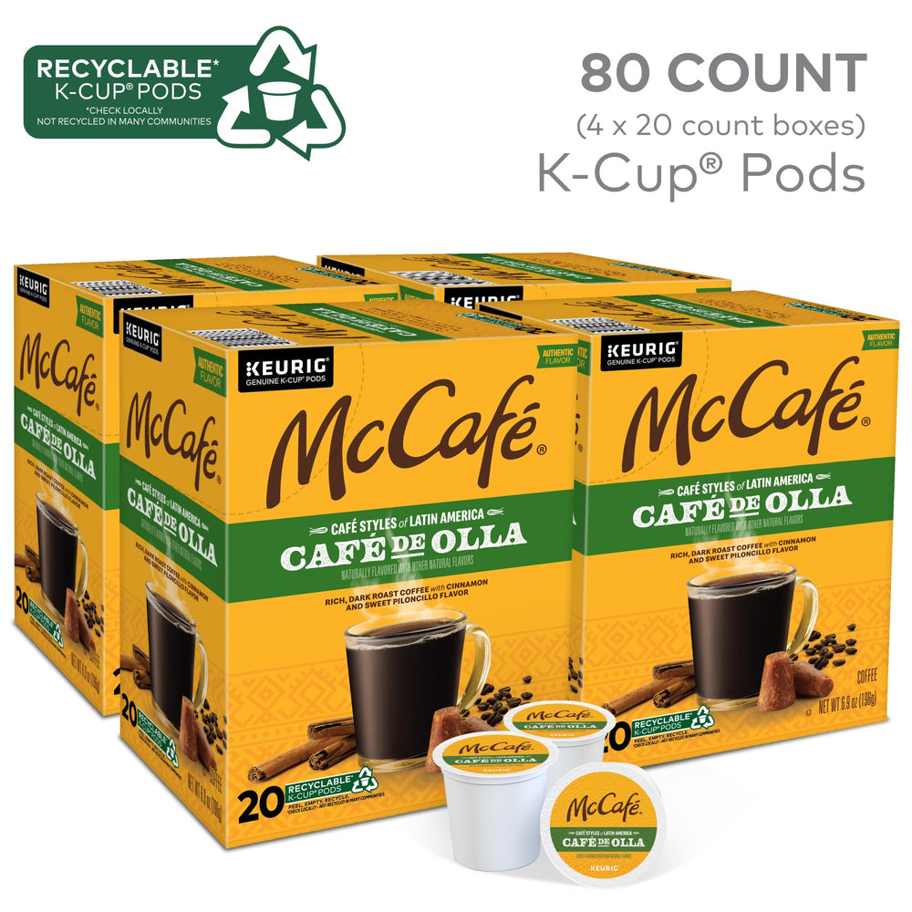McCafé K-Cup pod top view highlighting compatibility and easy single-serve brewing