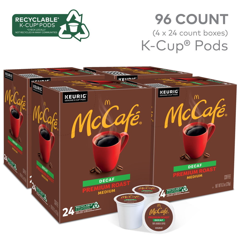 McCafe K-Cup pod top view highlighting compatibility and quality