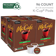 McCafe K-Cup pod top view highlighting compatibility and quality