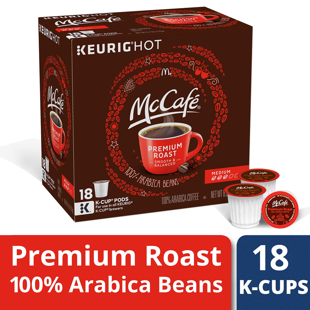 McCafe K-Cup pod close-up highlighting pod shape and freshness seal benefit