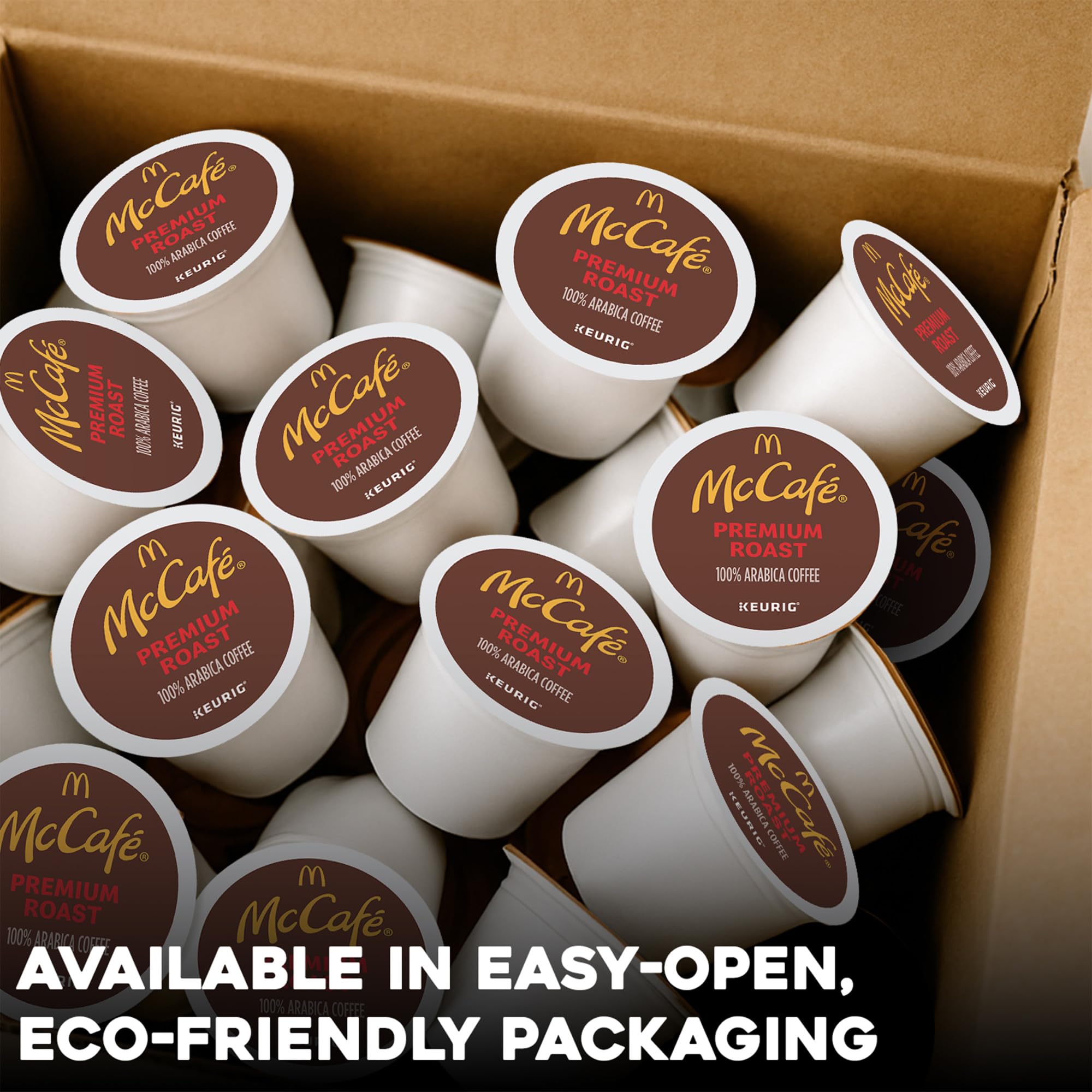 McCafé opened pod with ground Arabica coffee for fresh aroma benefit