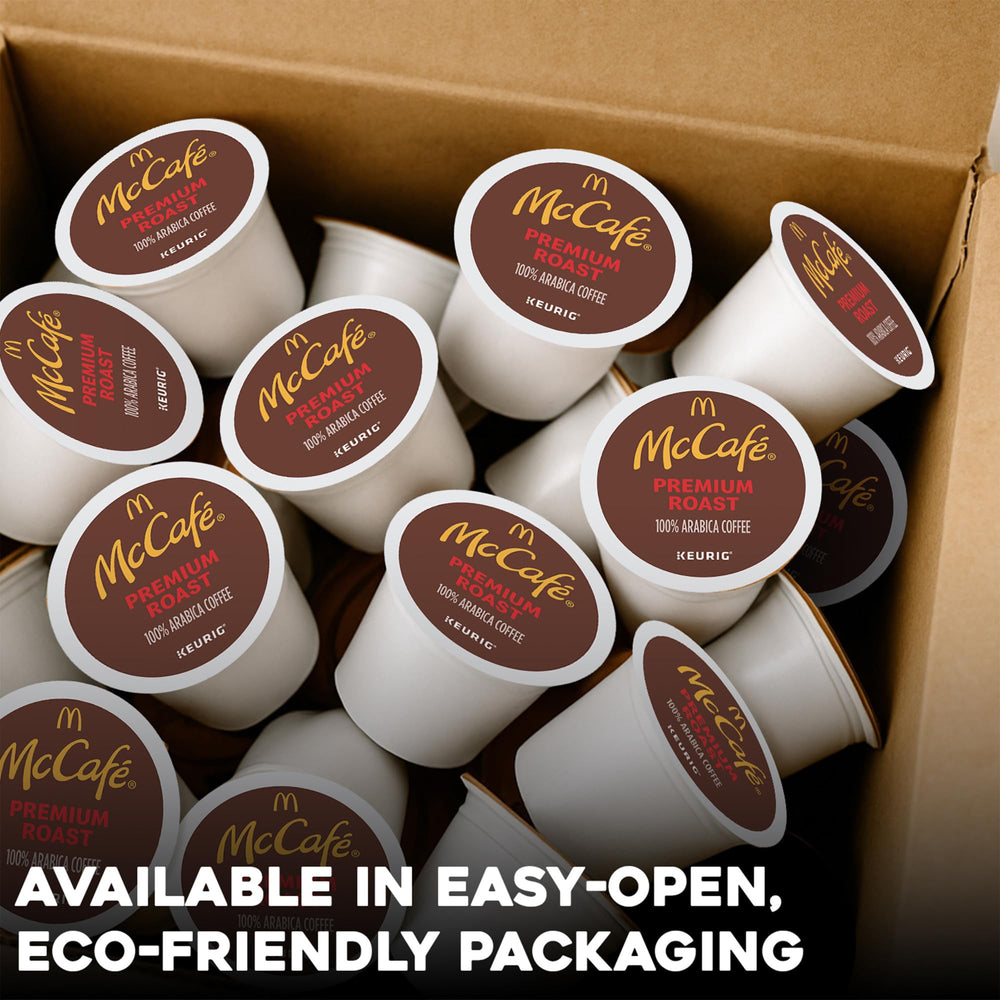 McCafé opened pod with ground Arabica coffee for fresh aroma benefit