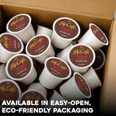 McCafé opened pod with ground Arabica coffee for fresh aroma benefit