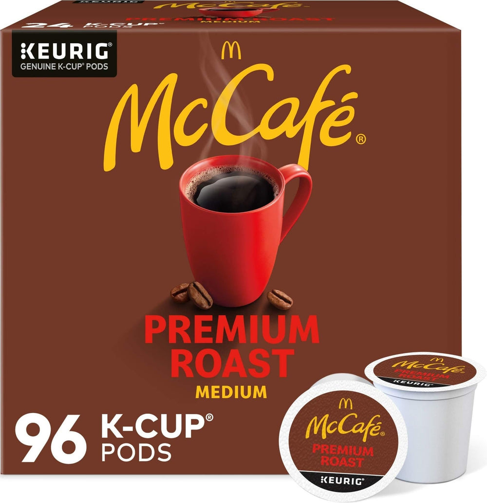 McCafé front packaging showing full 96-count box and brand clarity
