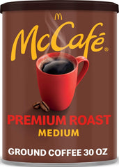 McCafé front canister showing brand and large 30 oz size benefit