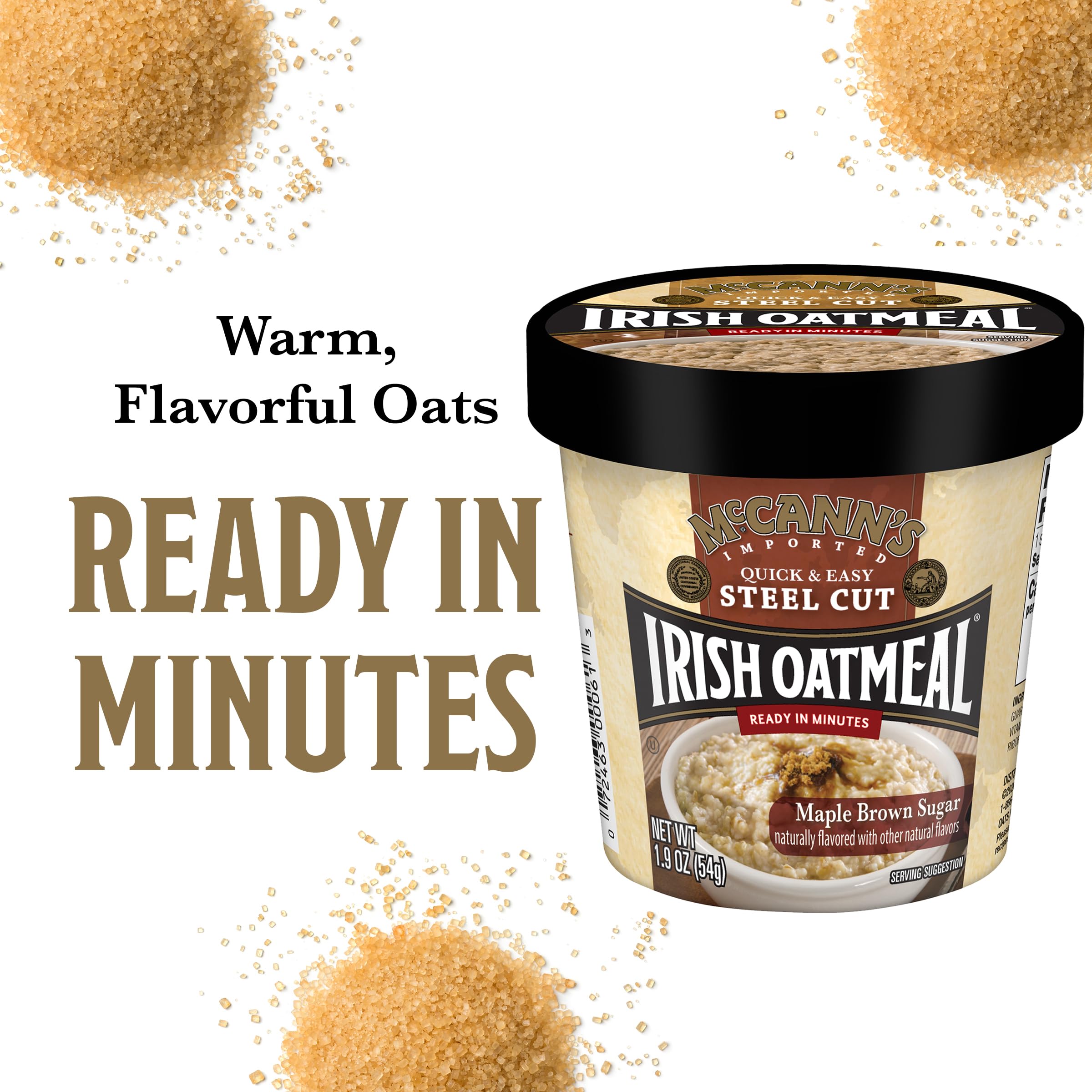 McCann's cup served with spoon illustrating ready-to-eat convenience and warmth