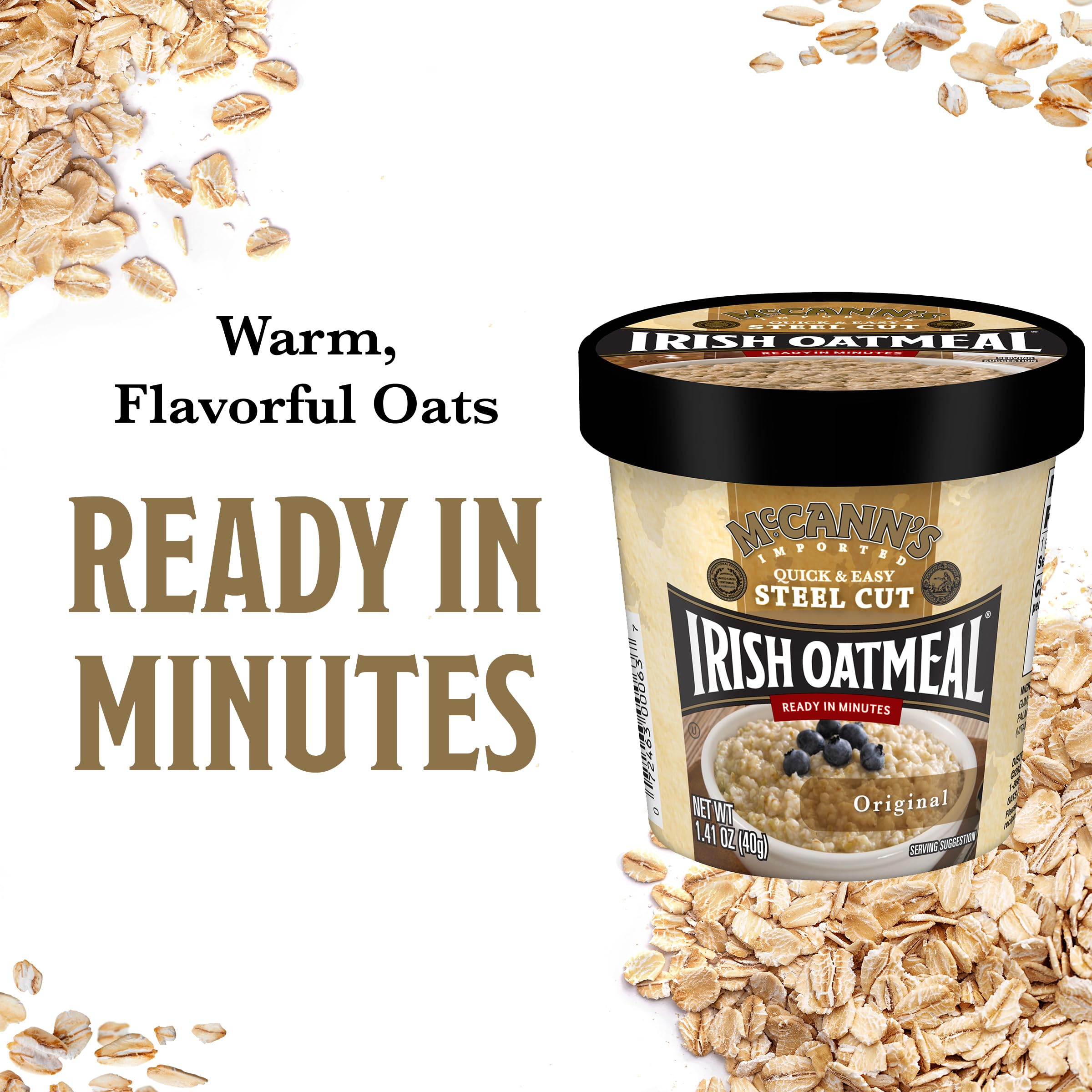 McCann's ingredient label photo showing whole grain oats and certifications
