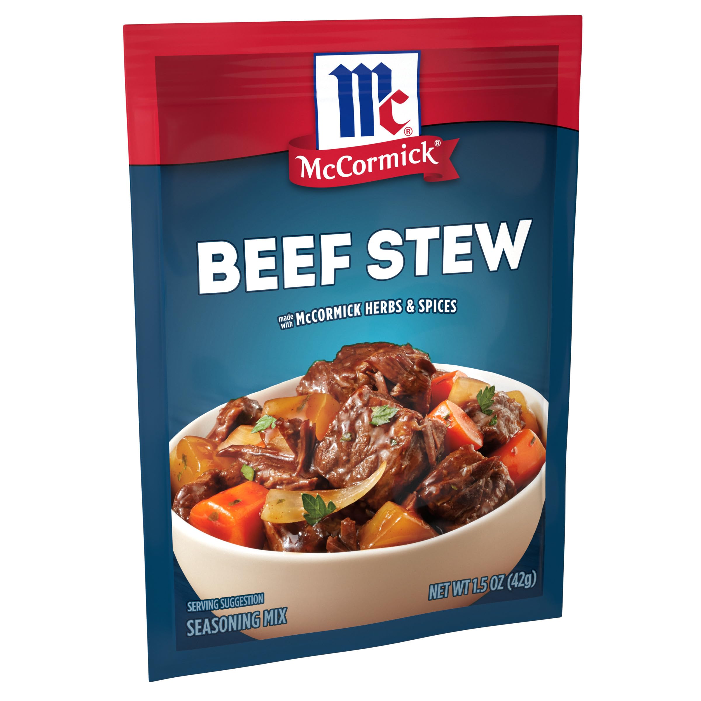 McCormick close-up of packet texture highlighting blend quality benefits