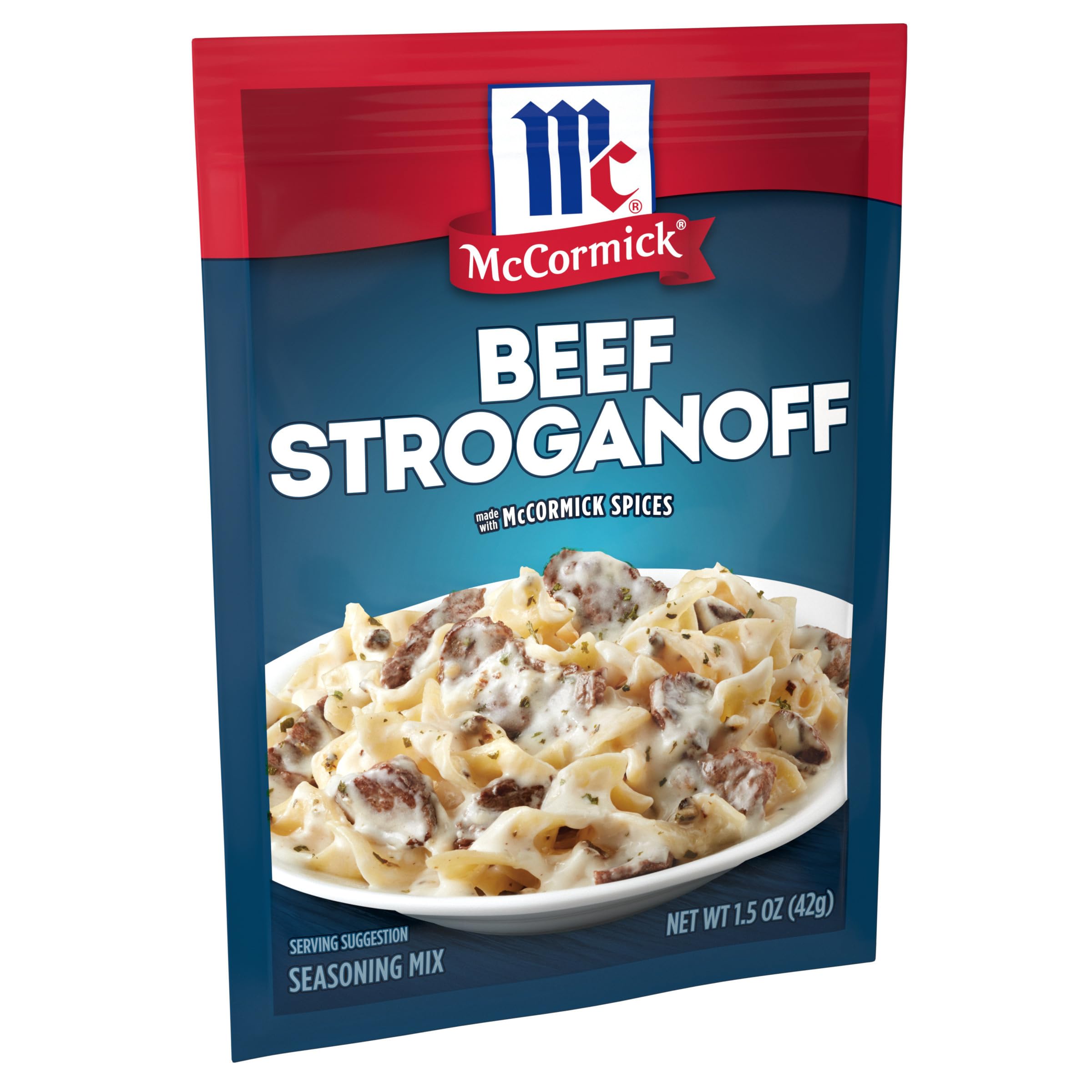 Back label of McCormick packet highlighting ingredient and usage information