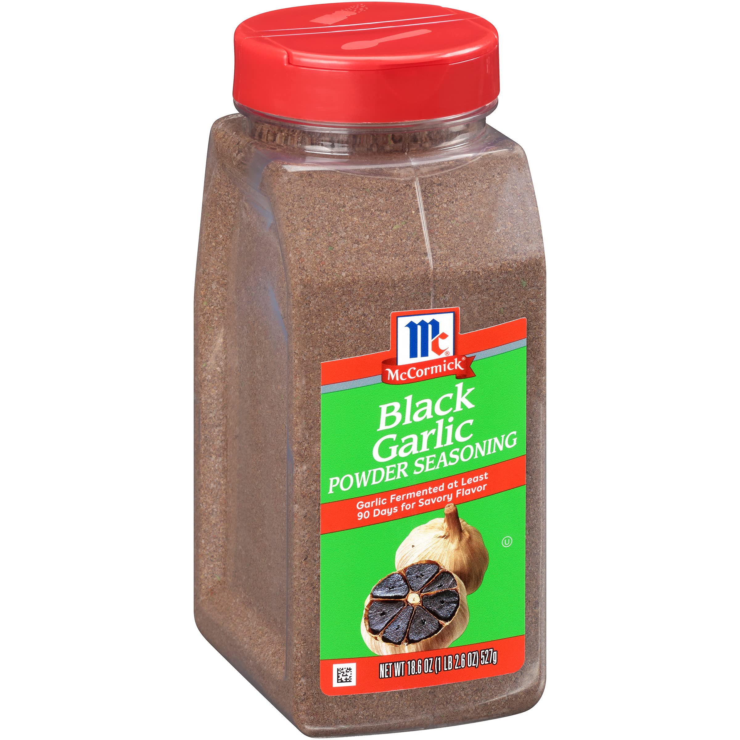 McCormick black garlic powder front packaging shows jar and branding for pantry benefit