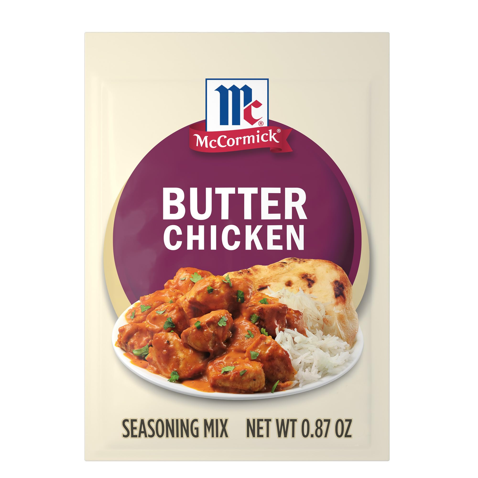 McCormick seasoning packet opened with powder close-up for quick use