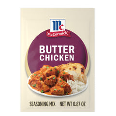 McCormick seasoning packet opened with powder close-up for quick use