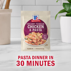 McCormick seasoning packet close-up highlighting ingredients and convenient single-use portion