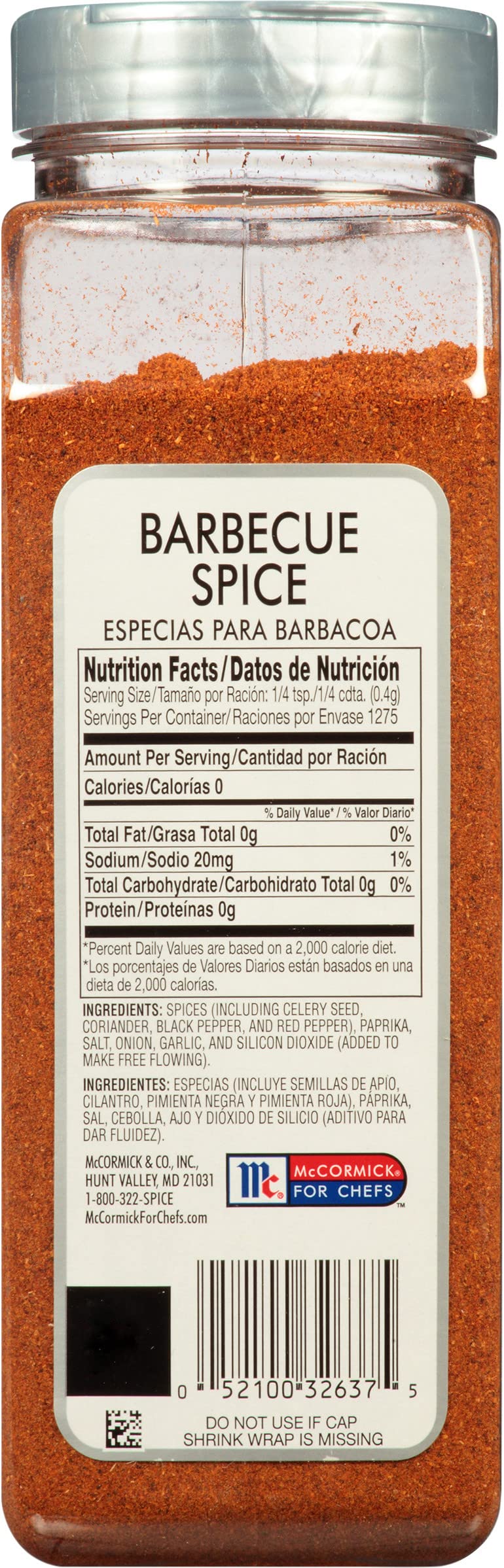 McCormick Culinary shaker top open for easy dispensing and controlled portioning