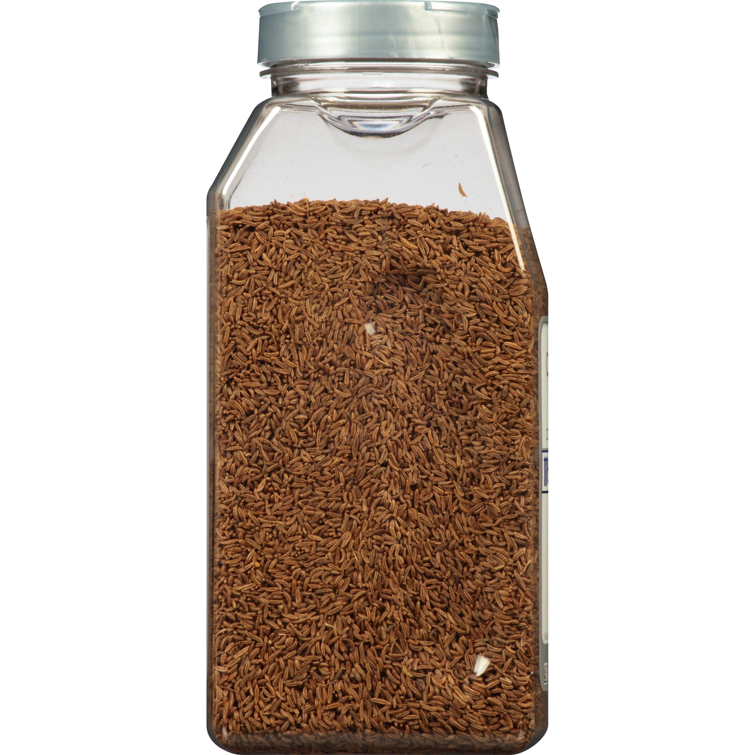 McCormick Culinary container held in hand showing 16 oz scale for kitchen use