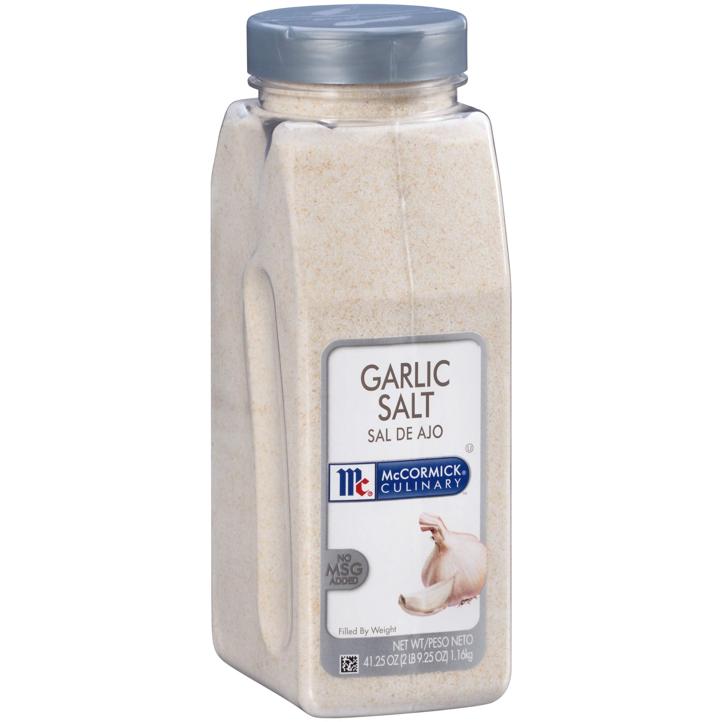 McCormick Culinary front packaging showing 41.25 oz shaker and clear label benefits