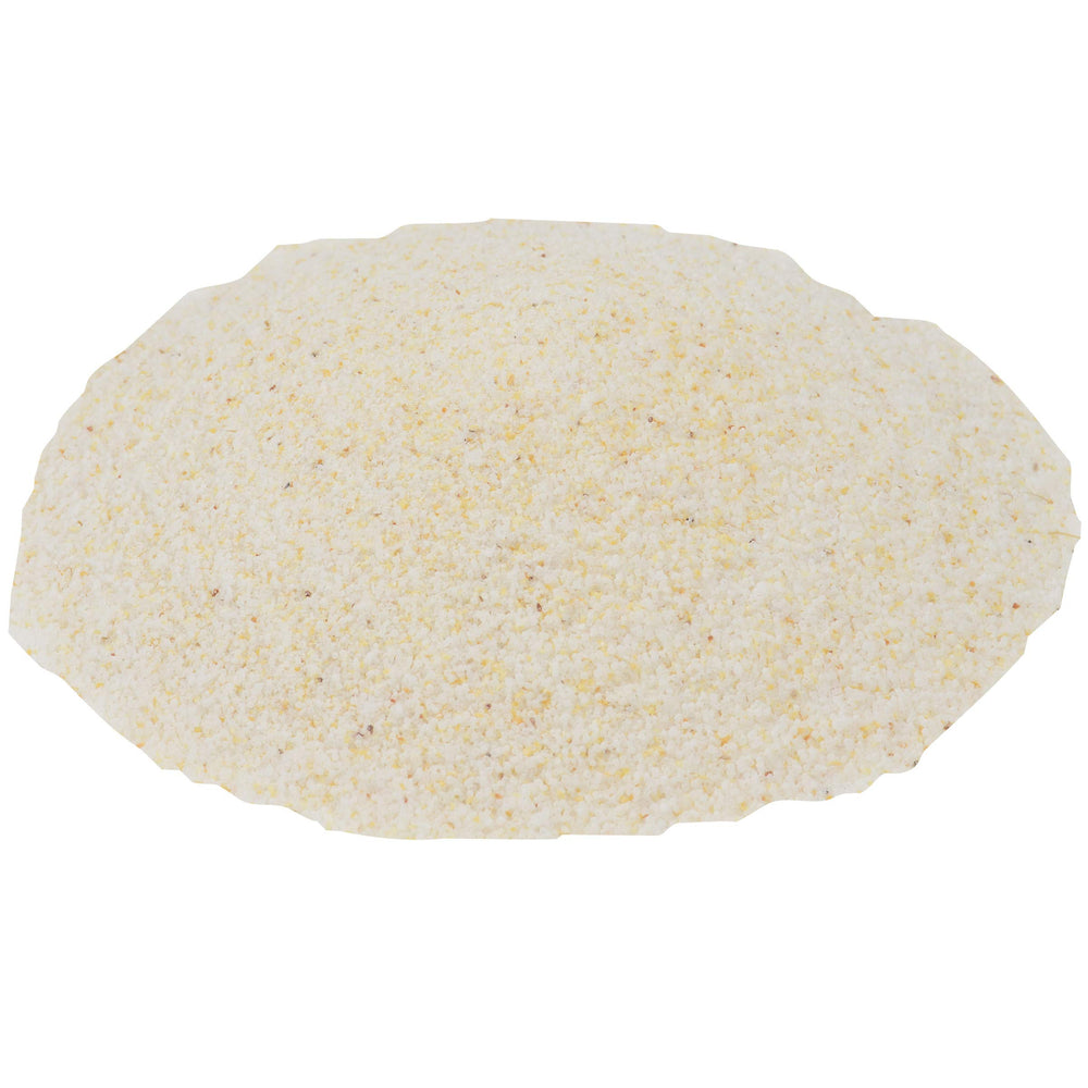 McCormick Culinary garlic salt next to measuring scale illustrating large bulk size