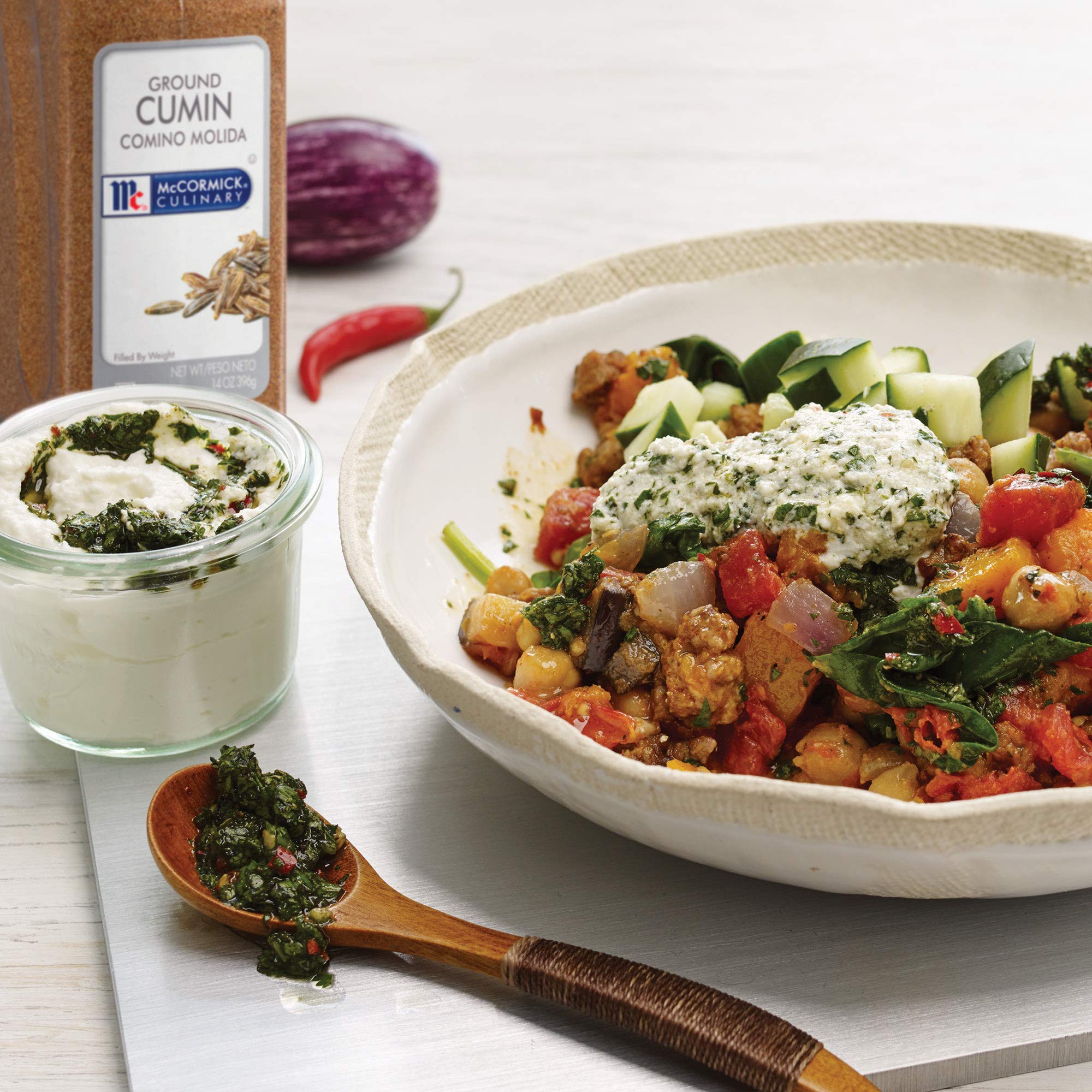 McCormick Culinary ground cumin on roasted vegetables adding warm flavor and aroma