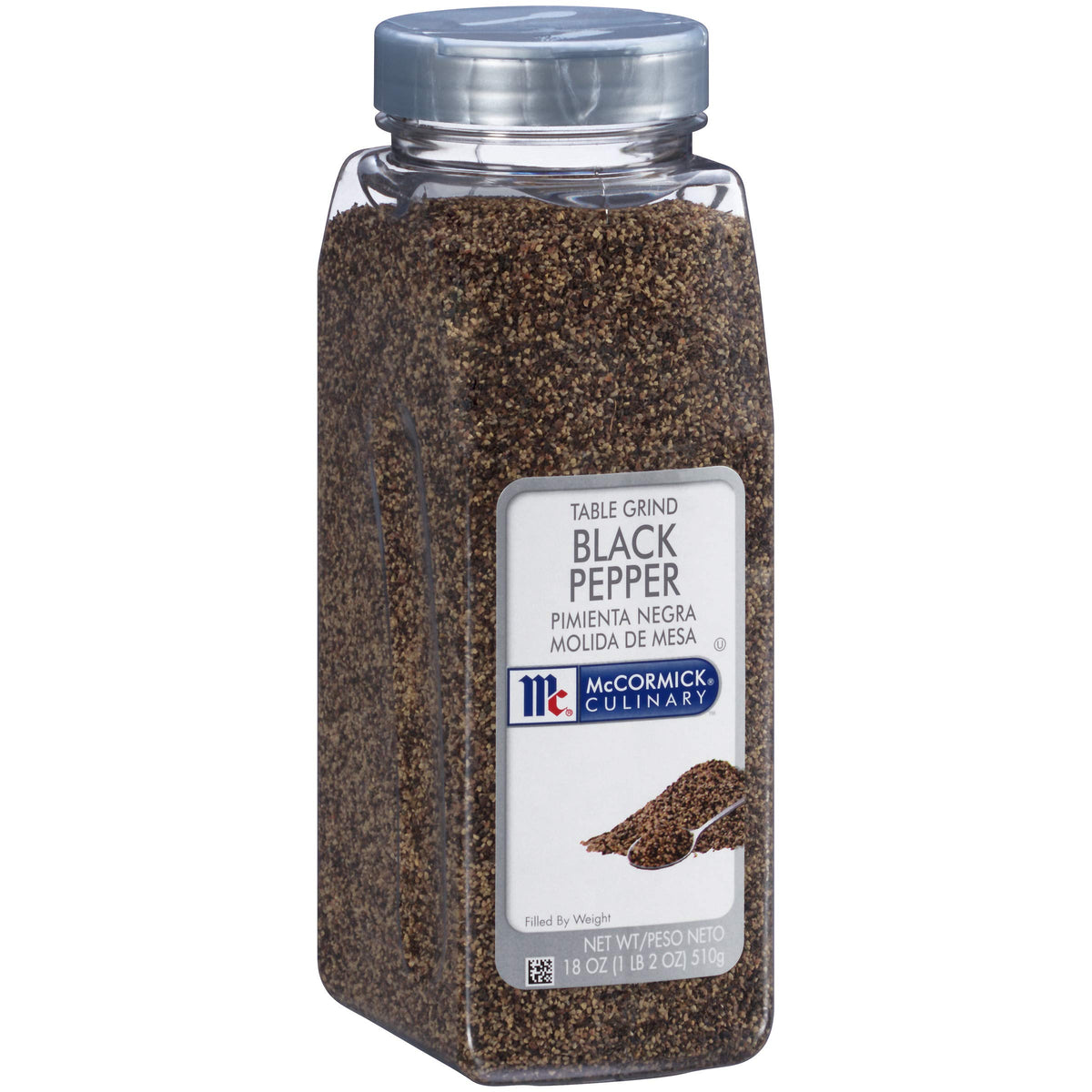 McCormick Culinary front label showing 18 oz container for reliable bulk seasoning