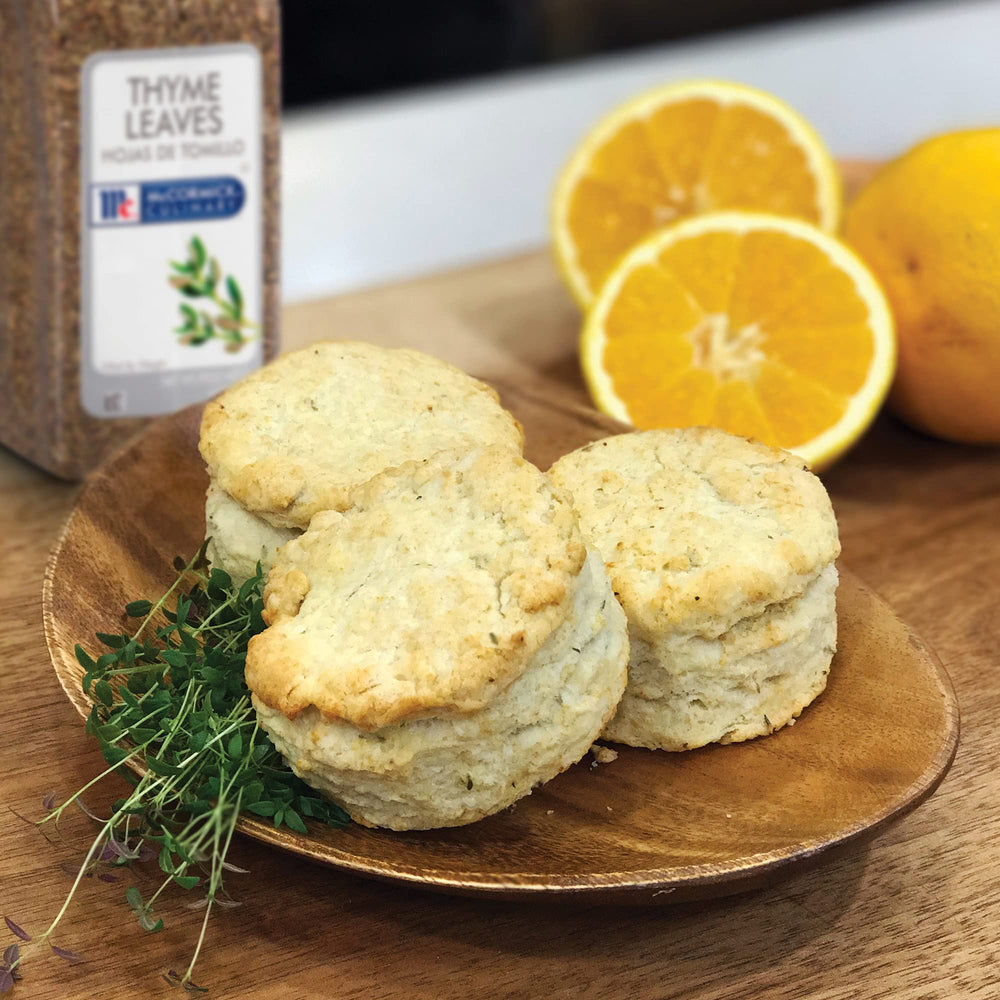 McCormick Culinary thyme added to simmering sauce to boost aroma and depth