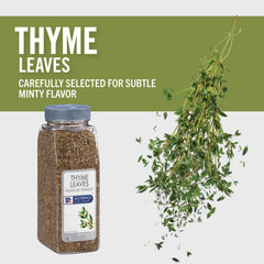 McCormick Culinary open container with thyme leaves for easy scooping and use
