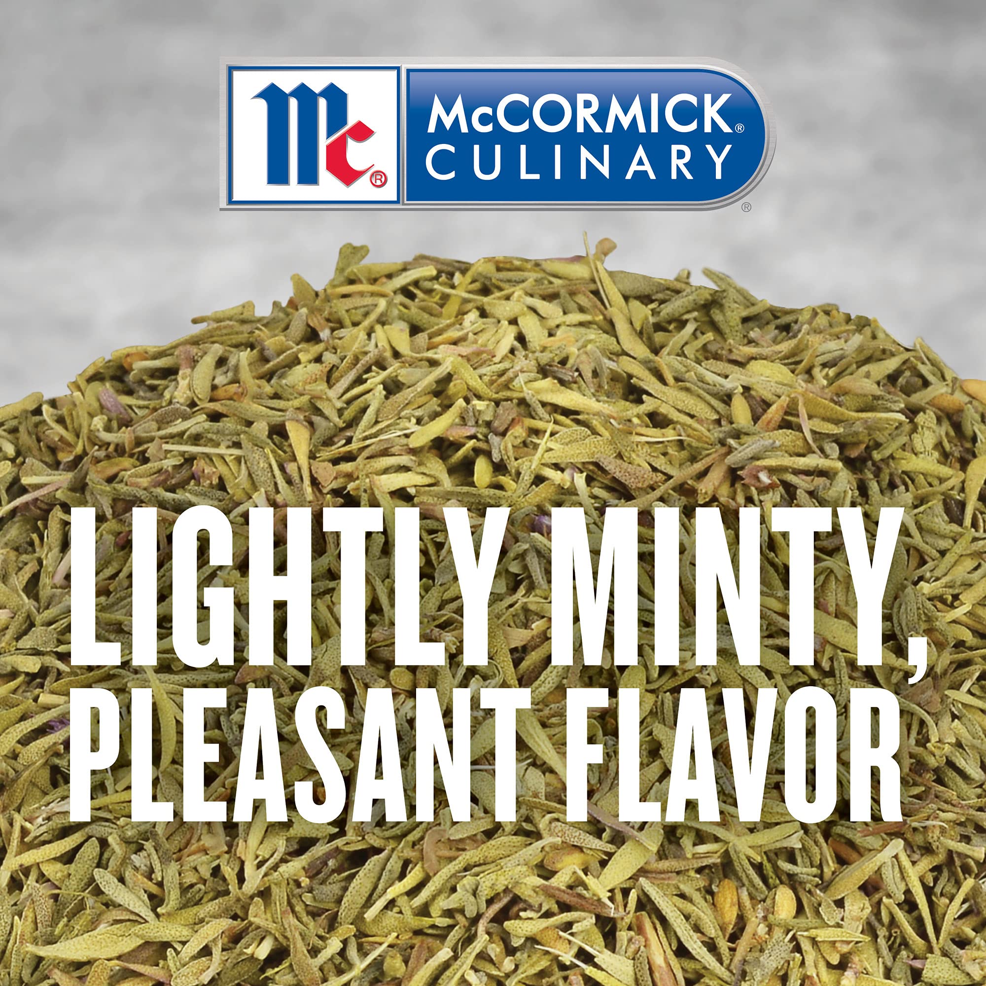 McCormick Culinary thyme on measuring spoon demonstrating portion control benefit