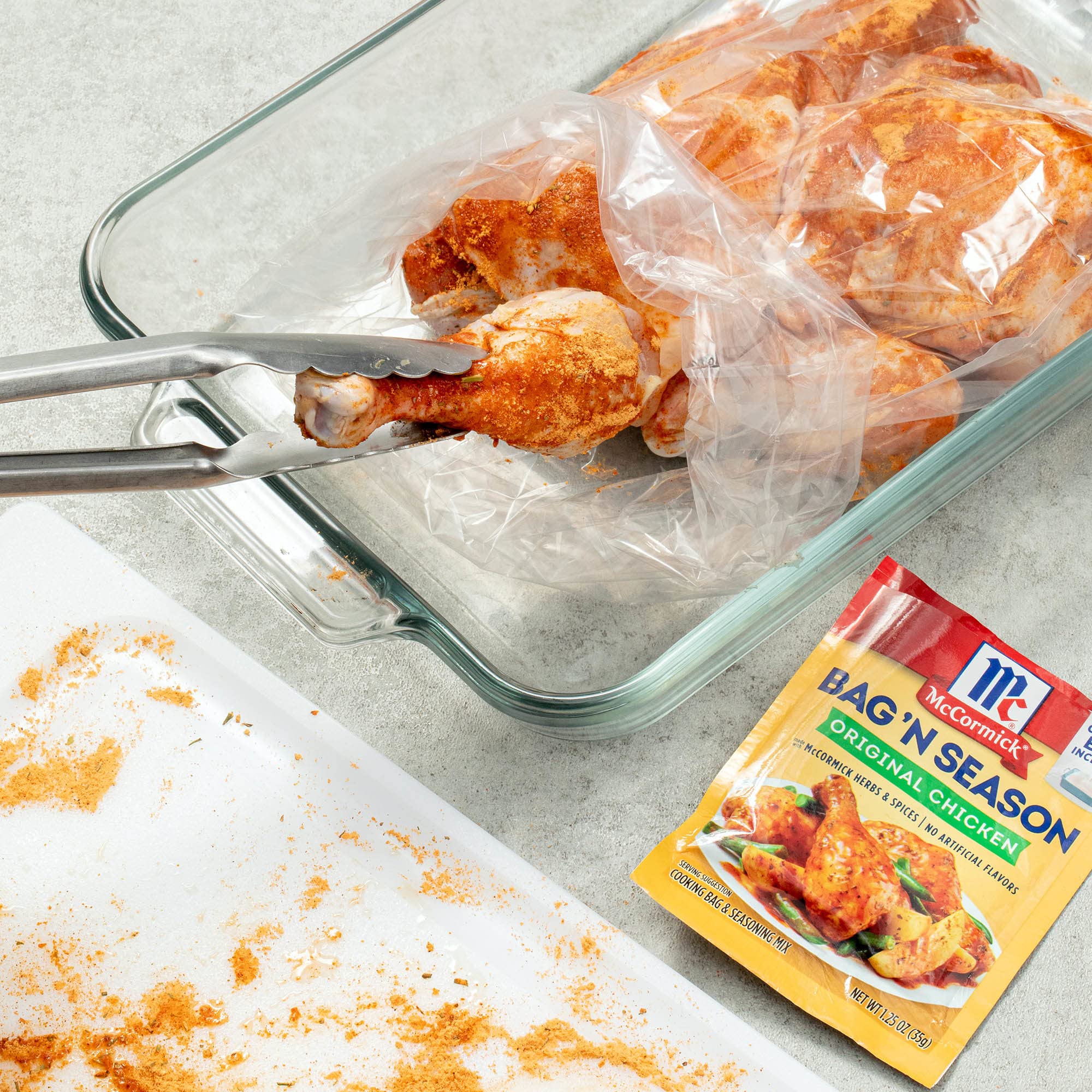 McCormick family dinner scene showing easy cleanup and shared meal