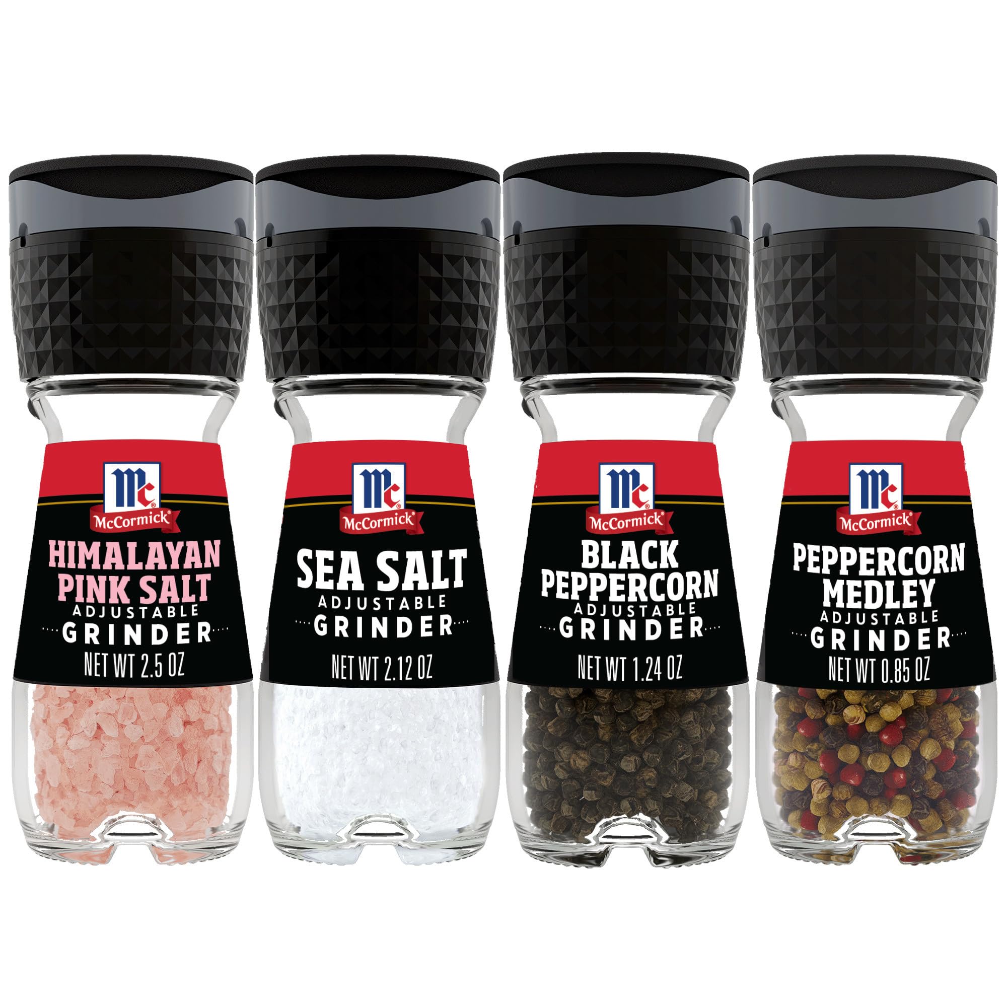 McCormick front packaging showing all four grinders for easy selection