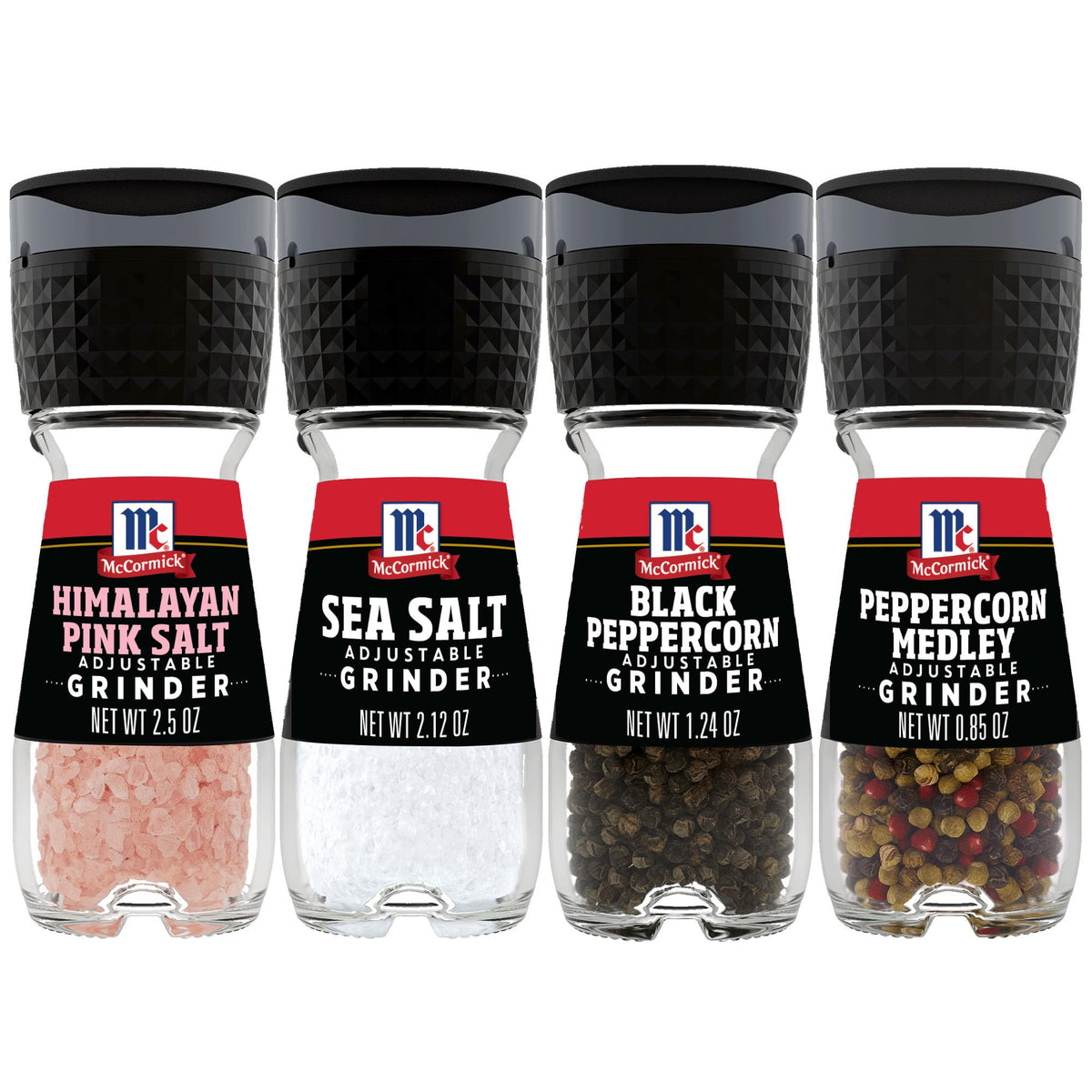 McCormick front packaging showing all four grinders for easy selection