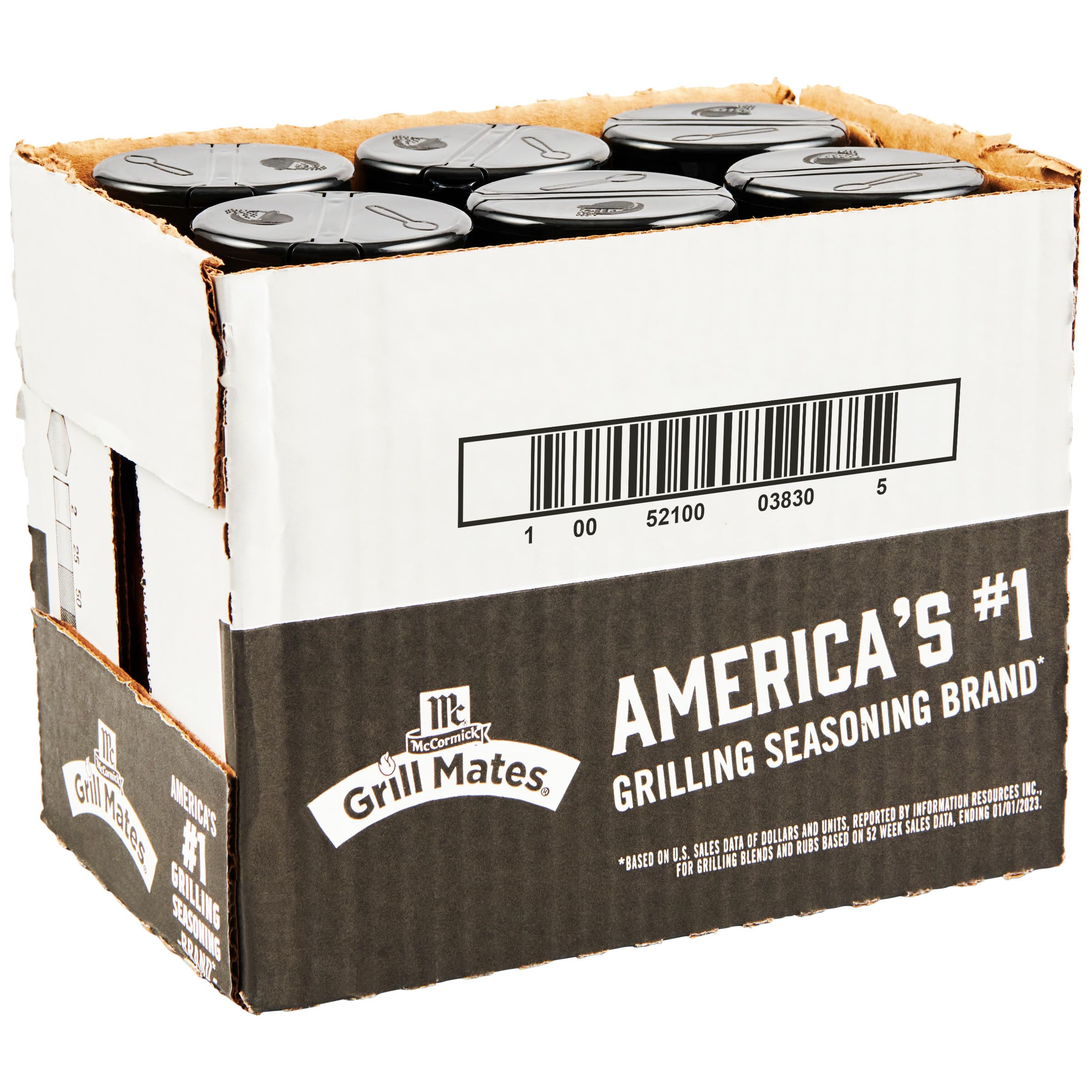 McCormick front label showing roasted garlic and herb seasoning, clear branding and benefit