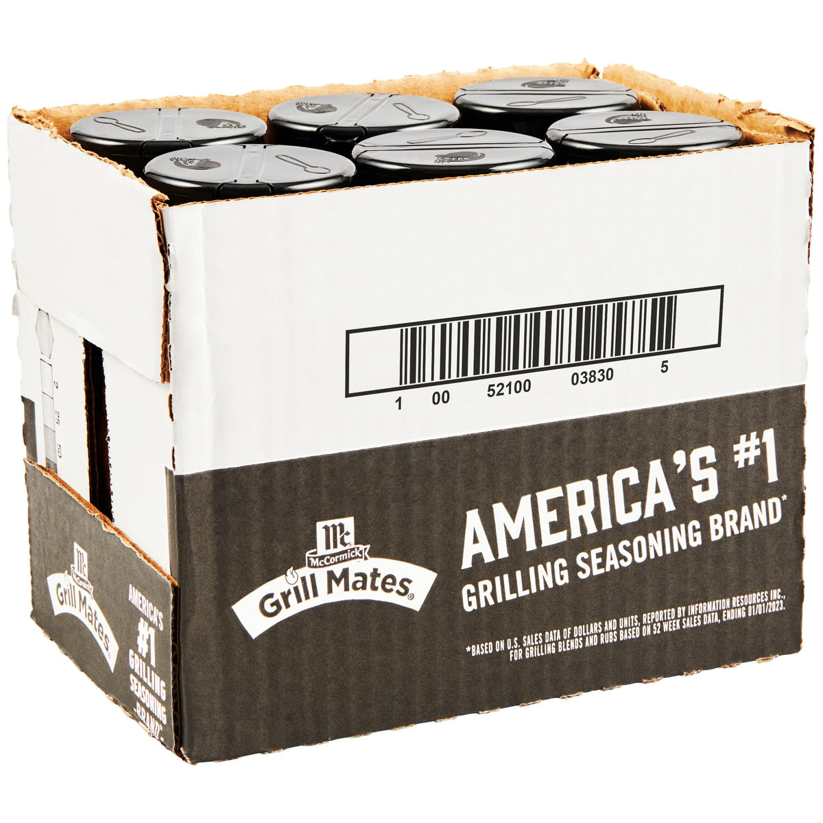 McCormick front label showing roasted garlic and herb seasoning, clear branding and benefit