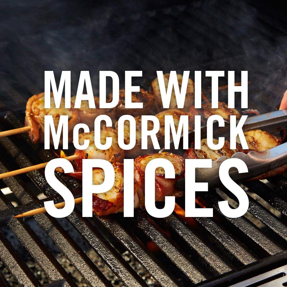 Roasted vegetables sprinkled with McCormick seasoning, enhanced savory-herb flavor