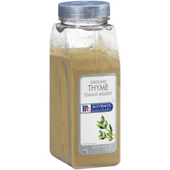 McCormick Culinary ground thyme front label showing brand and container for easy identification