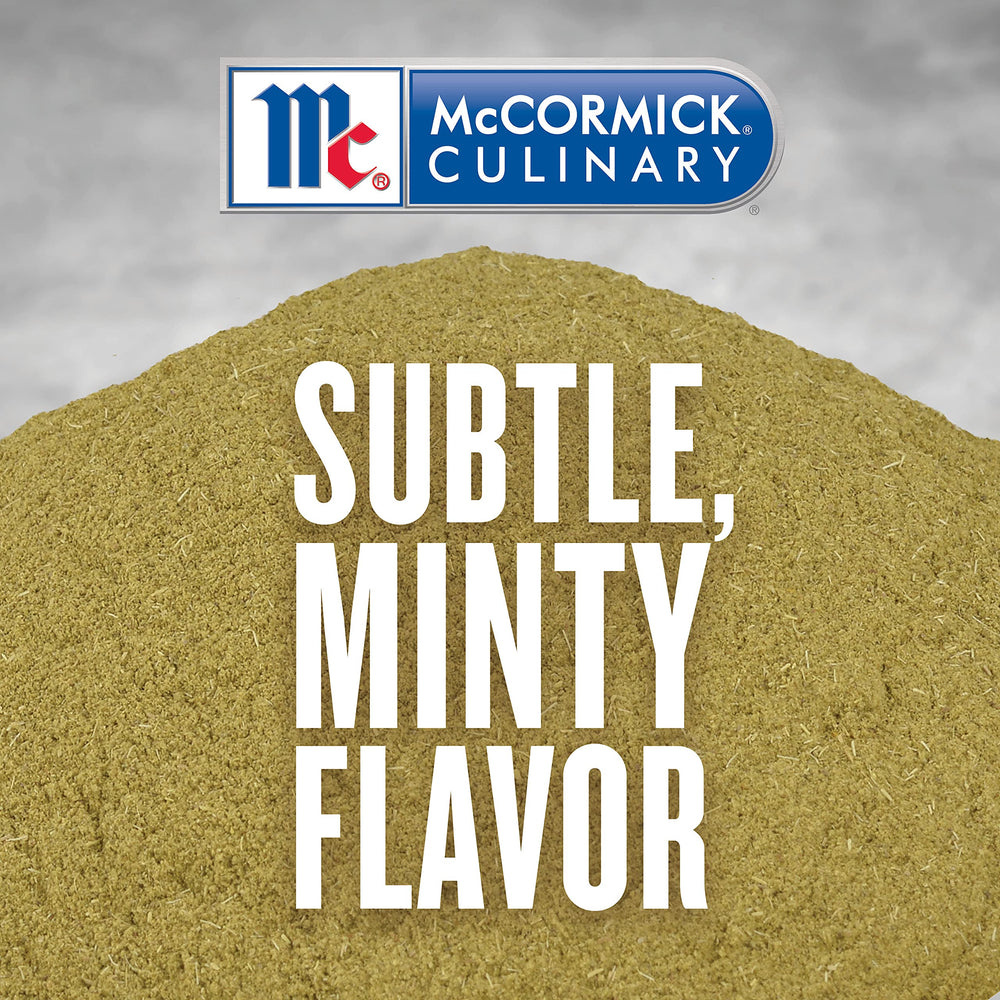 McCormick Culinary ground thyme double-sided pour spout demonstrating controlled dispensing benefit
