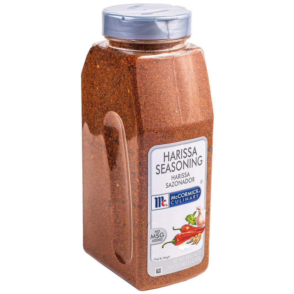 McCormick Culinary harissa front container shows bold branding and size benefit