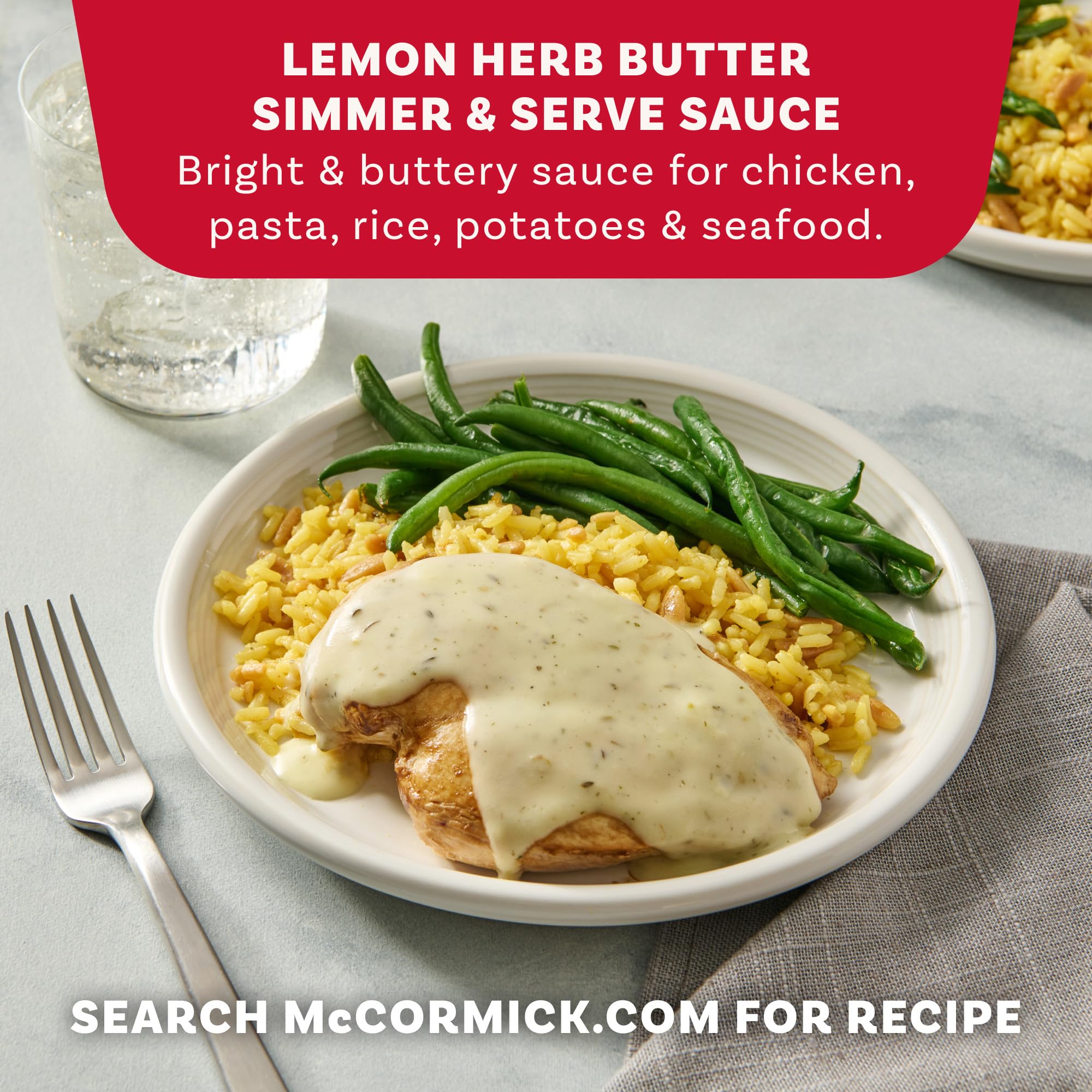 McCormick label close-up displaying ingredients and clear preparation instructions