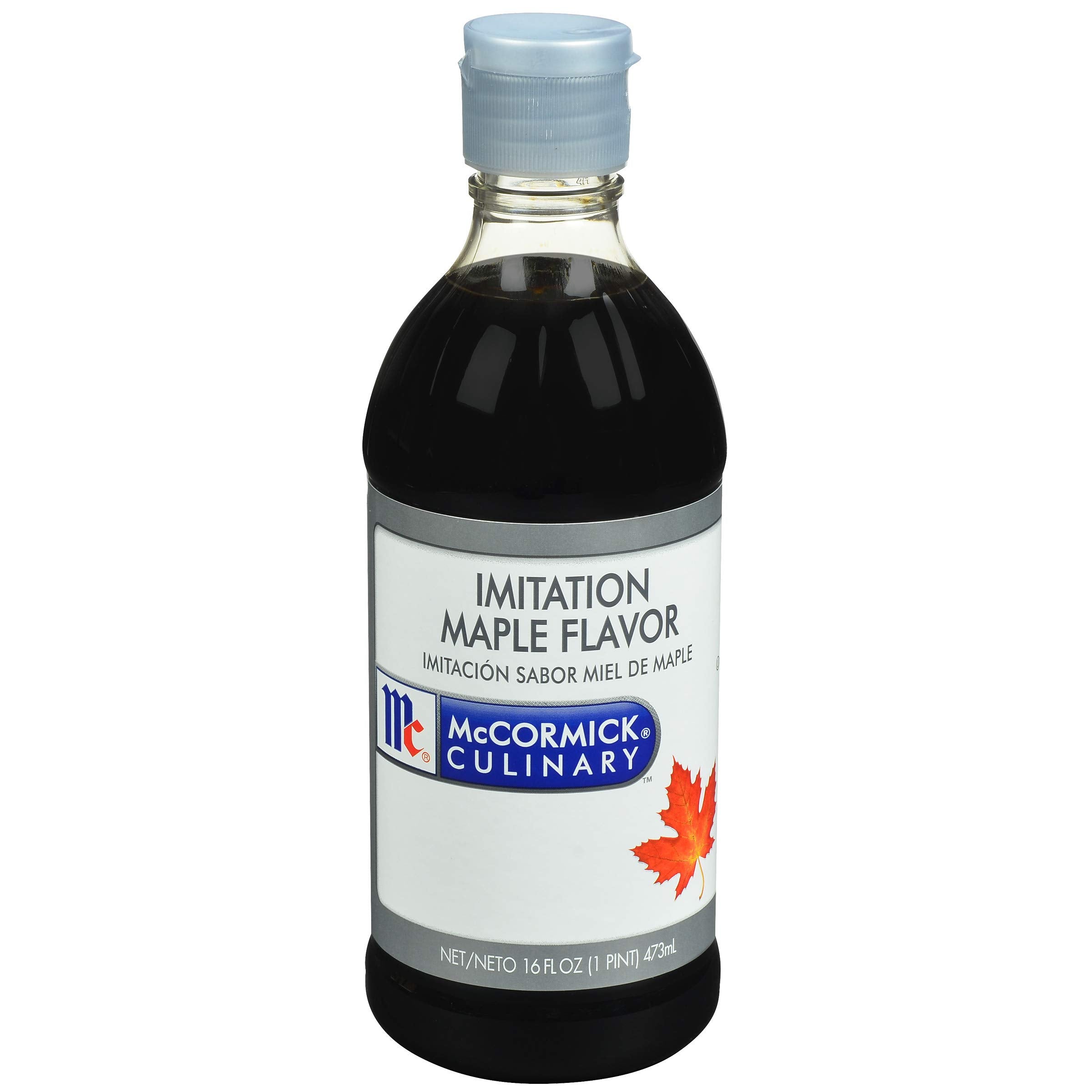 McCormick Culinary bottle front packaging showing maple flavoring and volume benefits