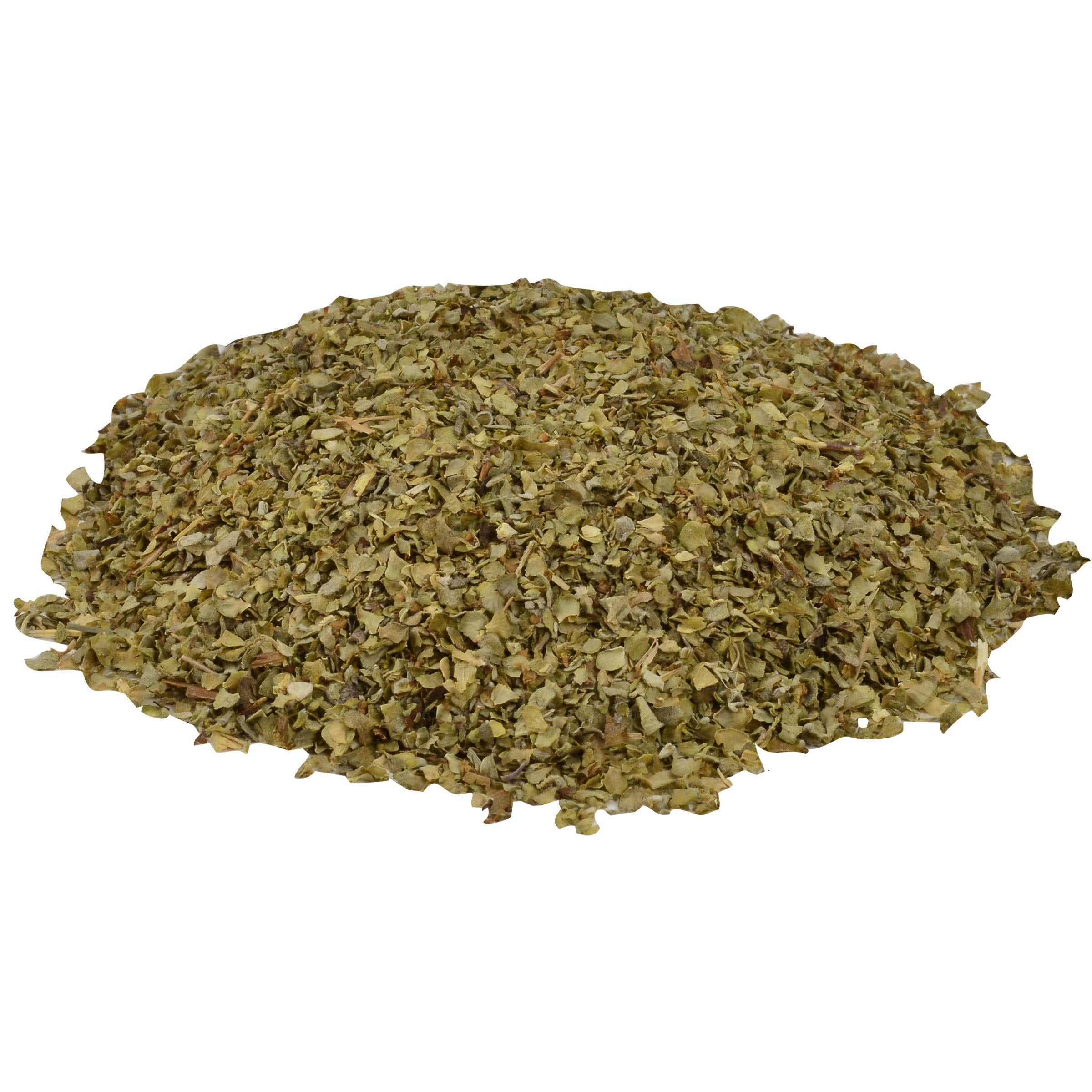 4 oz McCormick marjoram beside measuring spoon showing compact pantry size